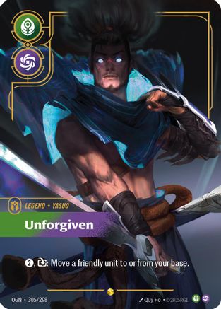 Origins (305/298): Yasuo - Unforgiven (Showcase) - Foil
