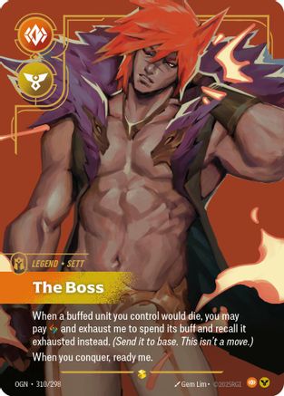 Origins (310/298): Sett - The Boss (Showcase) - Foil