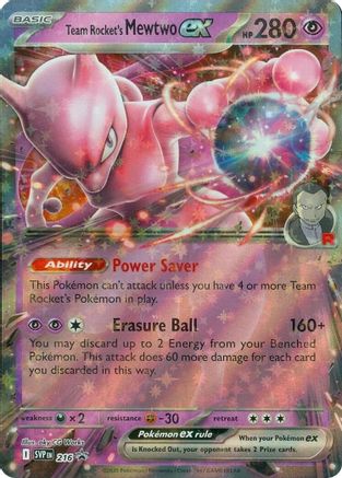 SV Scarlet & Violet Promo Cards  216 Team Rocket's Mewtwo ex  - Holofoil - Promo