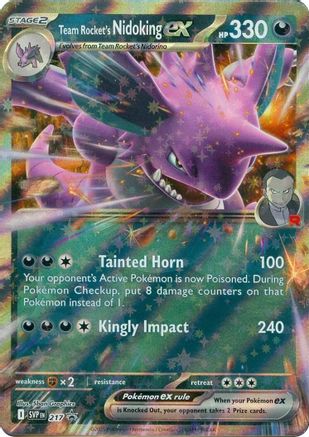 SV Scarlet & Violet Promo Cards  217 Team Rocket's Nidoking ex  - Holofoil - Promo