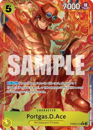 Premium Booster The Best Vol 2  PRB02-018 Portgas.D.Ace - PRB02-018 (Alternate Art) (PRB02-018)  - Foil - Rare