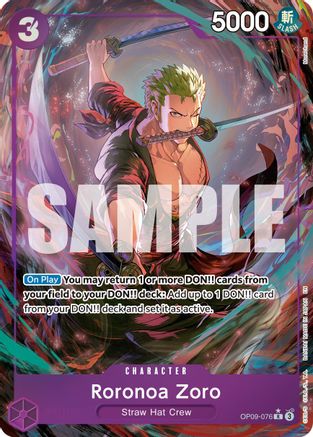 Premium Booster The Best Vol 2  OP09-076 Roronoa Zoro - OP09-076 (Alternate Art) (OP09-076)  - Foil - Rare