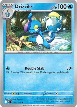 ME01 Mega Evolution  040/132 Drizzile  - Reverse Holofoil - Common
