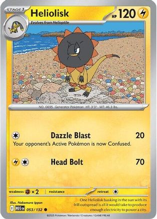 ME01 Mega Evolution  053/132 Heliolisk  - Reverse Holofoil - Common