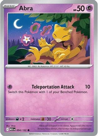 ME01 Mega Evolution  054/132 Abra  - Common