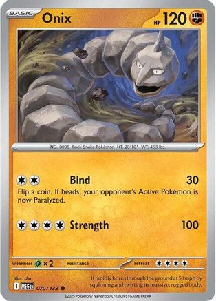 ME01 Mega Evolution  070/132 Onix  - Common