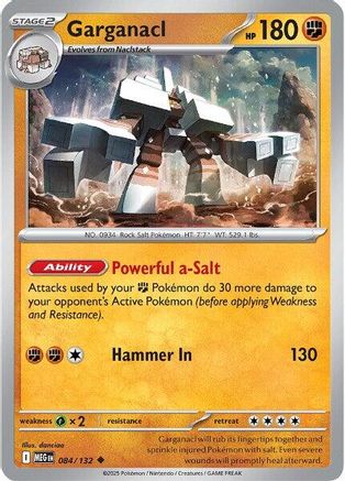 ME01 Mega Evolution  084/132 Garganacl  - Uncommon