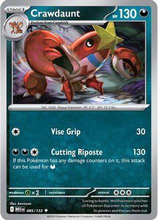 ME01 Mega Evolution  085/132 Crawdaunt  - Uncommon