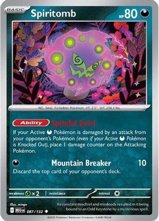ME01 Mega Evolution  087/132 Spiritomb  - Reverse Holofoil - Uncommon