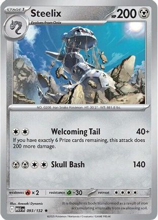 ME01 Mega Evolution  093/132 Steelix  - Reverse Holofoil - Rare