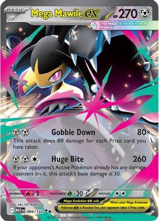 ME01 Mega Evolution  094/132 Mega Mawile ex  - Holofoil - Double Rare