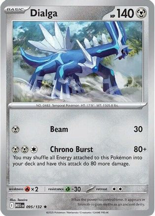 ME01 Mega Evolution  095/132 Dialga  - Reverse Holofoil - Rare