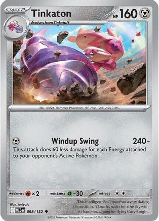 ME01 Mega Evolution  098/132 Tinkaton  - Reverse Holofoil - Uncommon