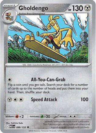 ME01 Mega Evolution  099/132 Gholdengo  - Reverse Holofoil - Uncommon