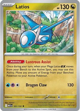ME01 Mega Evolution  101/132 Latios  - Uncommon
