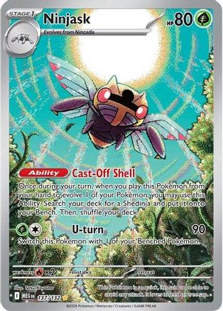 ME01 Mega Evolution  137/132 Ninjask  - Holofoil - Illustration Rare
