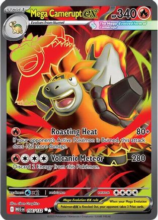 ME01 Mega Evolution  156/132 Mega Camerupt ex  - Holofoil - Ultra Rare