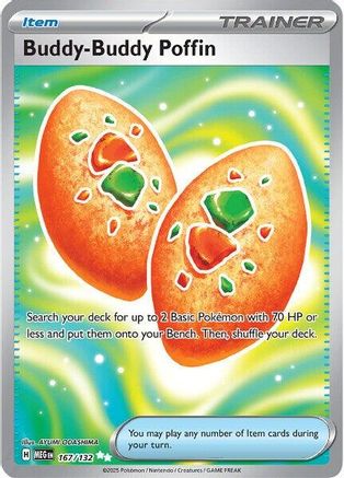 ME01 Mega Evolution  167/132 Buddy-Buddy Poffin  - Holofoil - Ultra Rare
