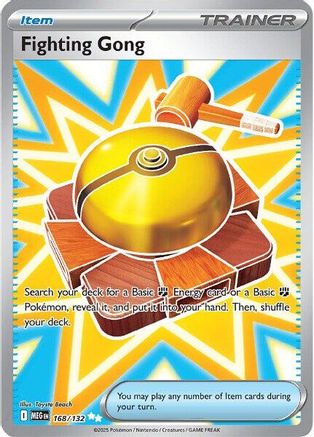 ME01 Mega Evolution  168/132 Fighting Gong  - Holofoil - Ultra Rare