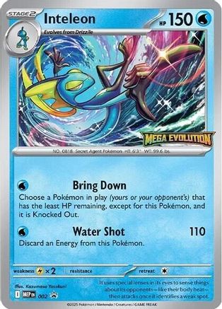 ME Mega Evolution Promo  002 Inteleon  - Promo