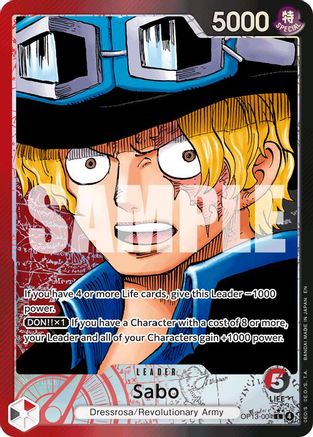 Carrying On His Will  OP13-004 Sabo (004) (Alternate Art) (OP13-004)  - Foil - Leader