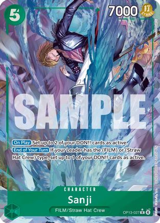 Carrying On His Will  OP13-027 Sanji (Alternate Art) (OP13-027)  - Foil - Rare