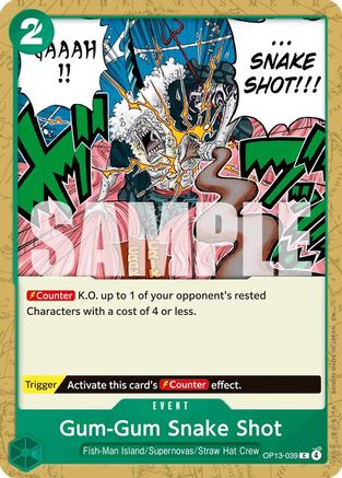 Carrying On His Will  OP13-039 Gum-Gum Snake Shot (OP13-039)  - Common