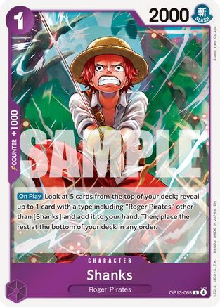 Carrying On His Will  OP13-065 Shanks (065) (OP13-065)  - Foil - Rare