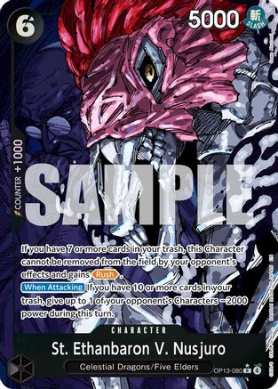 Carrying On His Will  OP13-080 St. Ethanbaron V. Nusjuro (Alternate Art) (OP13-080)  - Foil - Rare