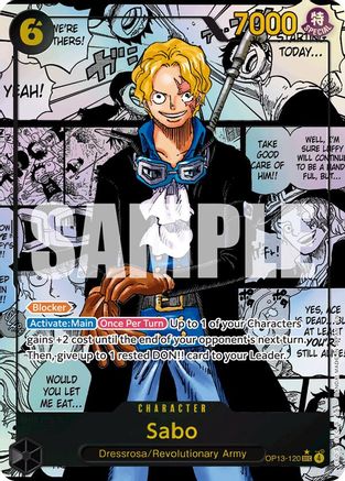 Carrying On His Will  OP13-120 Sabo (120) (Super Alternate Art) (OP13-120)  - Foil - Secret Rare