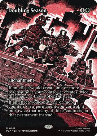 Teenage Mutant Ninja Turtles Eternal-Legal - (PZA-011) - Doubling Season (Borderless)