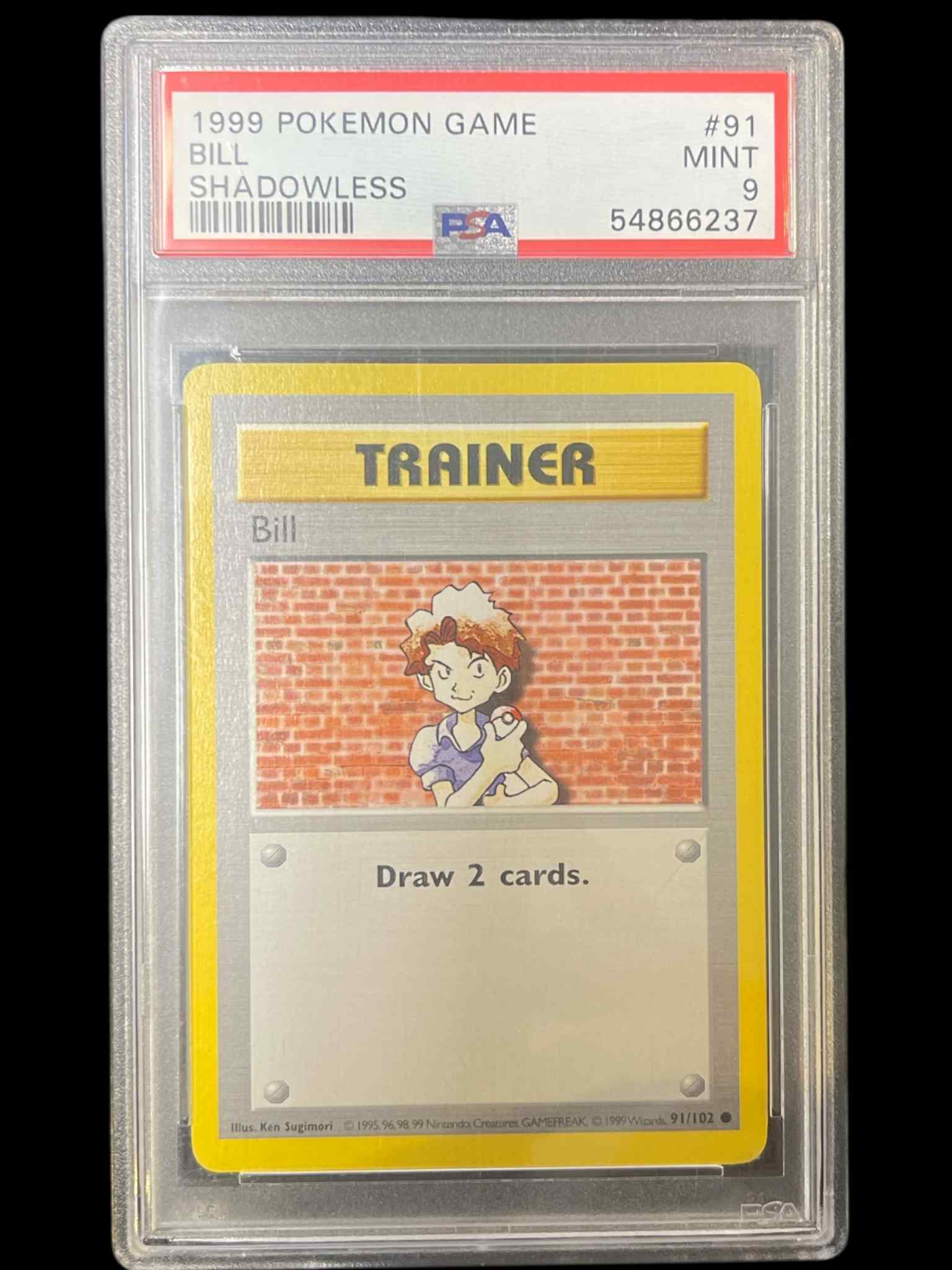 Base Set Shadowless  091/102 PSA9 #54866237 Bill  - Unlimited - Common