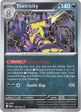 ME02 Phantasmal Flames  068 Toxtricity  - Reverse Holofoil - Rare