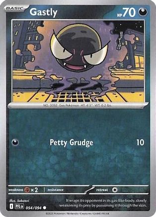 ME02 Phantasmal Flames  054 Gastly  - Reverse Holofoil - Common