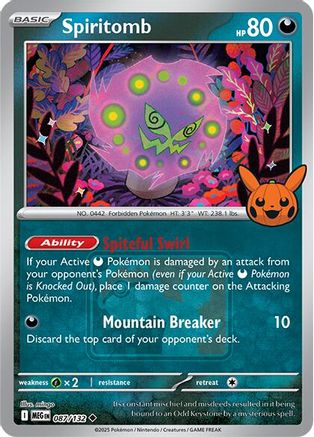 Miscellaneous Cards & Products  087/132 Spiritomb  - Reverse Holofoil - Promo