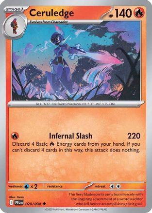 ME02 Phantasmal Flames  020 Ceruledge  - Uncommon