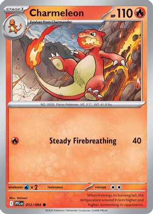 ME02 Phantasmal Flames  012 Charmeleon  - Reverse Holofoil - Common