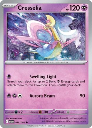 ME02 Phantasmal Flames  039 Cresselia  - Reverse Holofoil - Uncommon