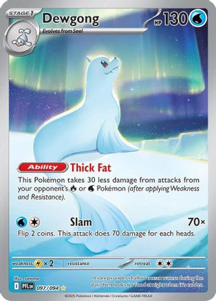 ME02 Phantasmal Flames  097/094 Dewgong  - Holofoil - Illustration Rare