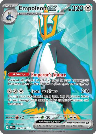 ME02 Phantasmal Flames  114/094 Empoleon ex  - Holofoil - Ultra Rare