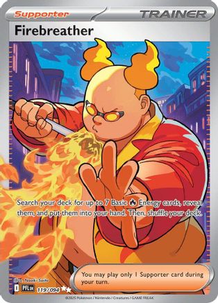 ME02 Phantasmal Flames  119/094 Firebreather  - Holofoil - Ultra Rare