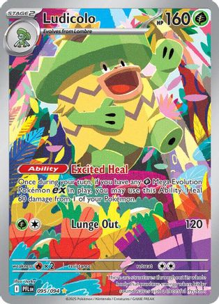 ME02 Phantasmal Flames  095/094 Ludicolo  - Holofoil - Illustration Rare