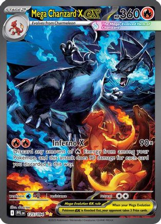ME02 Phantasmal Flames  125/094 Mega Charizard X ex  - Holofoil - Special Illustration Rare