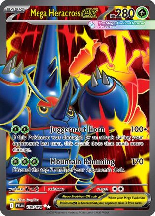 ME02 Phantasmal Flames  108/094 Mega Heracross ex  - Holofoil - Ultra Rare