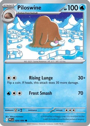 ME02 Phantasmal Flames  024 Piloswine  - Reverse Holofoil - Common