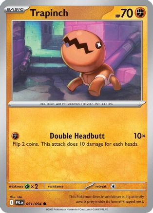 ME02 Phantasmal Flames  051 Trapinch  - Reverse Holofoil - Common
