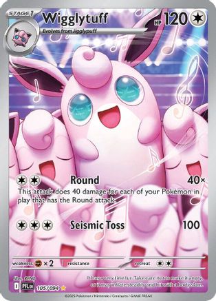 ME02 Phantasmal Flames  105/094 Wigglytuff  - Holofoil - Illustration Rare