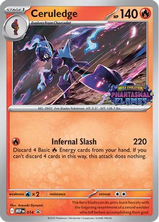 ME Mega Evolution Promo  014 Ceruledge (Prerelease)  - Holofoil - Promo
