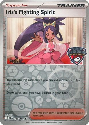 League & Championship Cards  149 Iris's Fighting Spirit (Regional Championships) [Staff]  - Reverse Holofoil - Uncommon