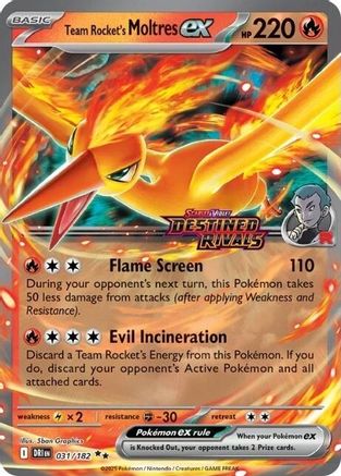 Miscellaneous Cards & Products  031/182 Team Rocket's Moltres ex  - Holofoil - Double Rare